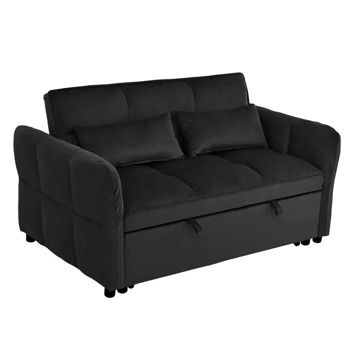 3-in-1 Convertible Velvet Sofa Bed With Reclining Backrest - Omega Lifestyles