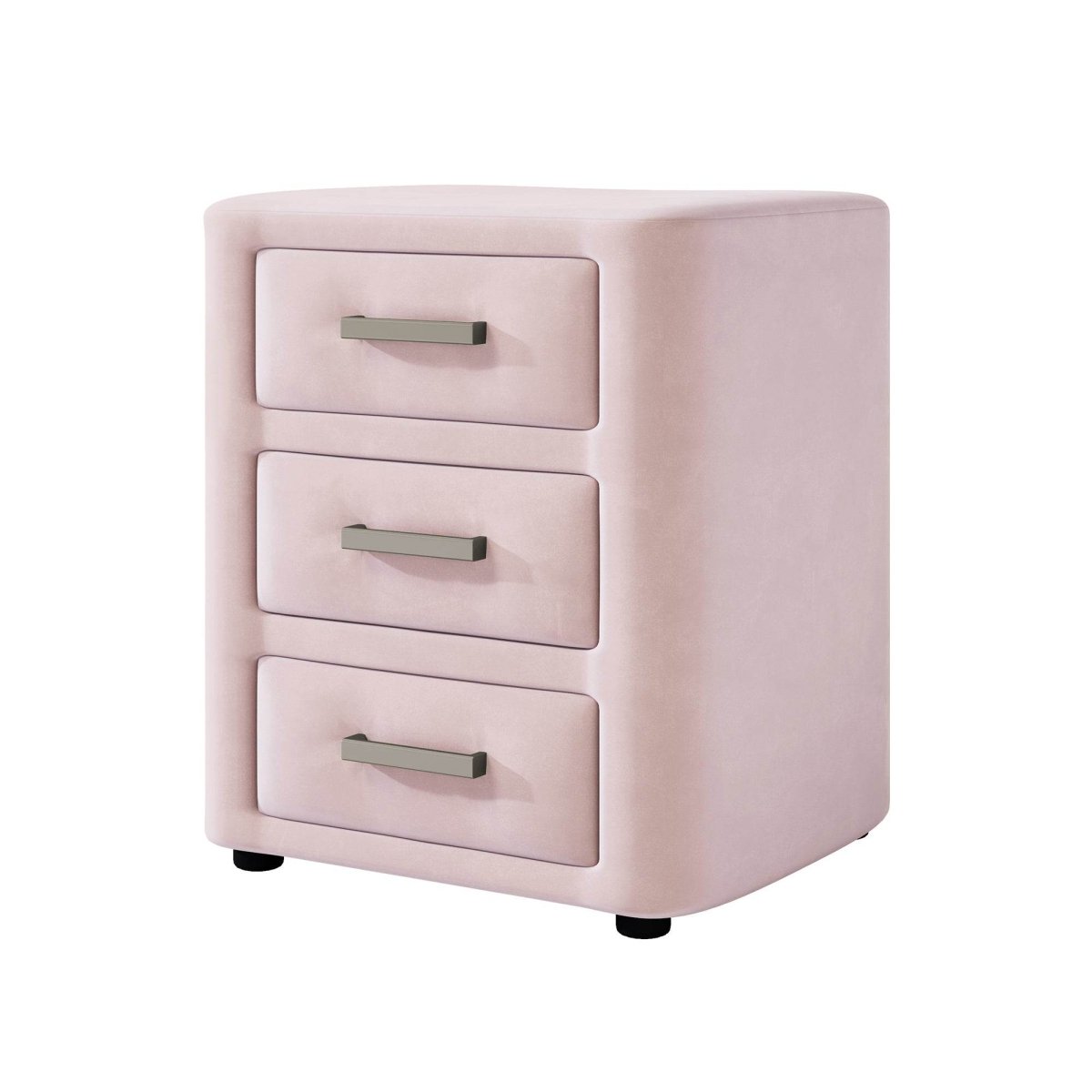 3 Piece Velvet Upholstered Platform Bed Frame Set - Omega Lifestyles