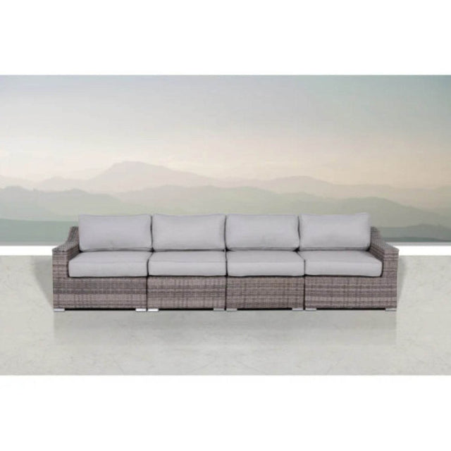 4-Piece Fully Assembled Rattan Wicker Sectional Seating Set - Omega Lifestyles