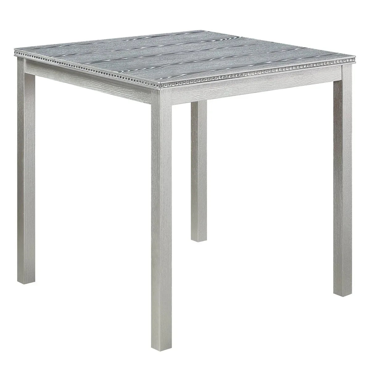 5-Piece Silver Grey Counter Height Dining Table Set - Omega Lifestyles