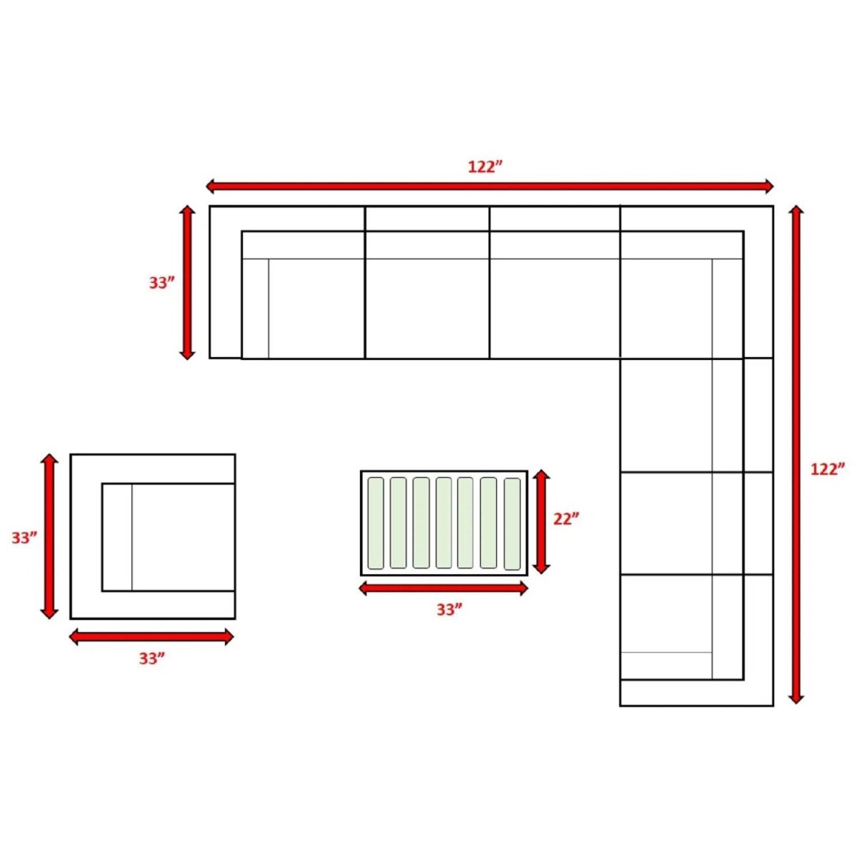 7 - Person Fully Assembled HDPE Wicker Outdoor Seating Group - Serenova - Omega Lifestyles
