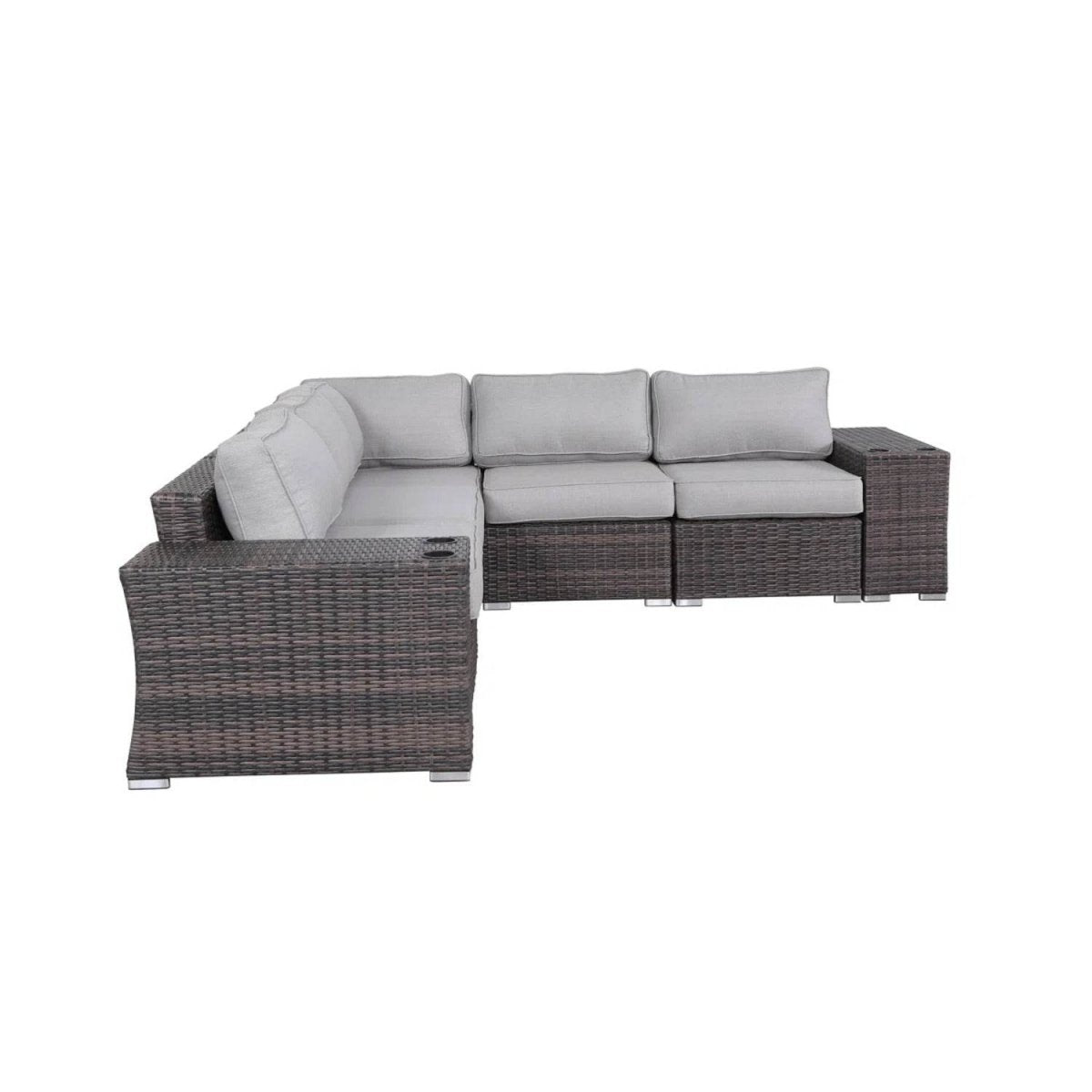 7 - Piece Fully Assembled Weather - Resistant Rattan Sectional Seating - Serenova - Omega Lifestyles