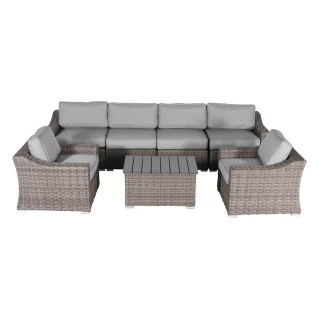 7-Piece Outdoor All-Weather Wicker Sectional Seating Group - Omega Lifestyles