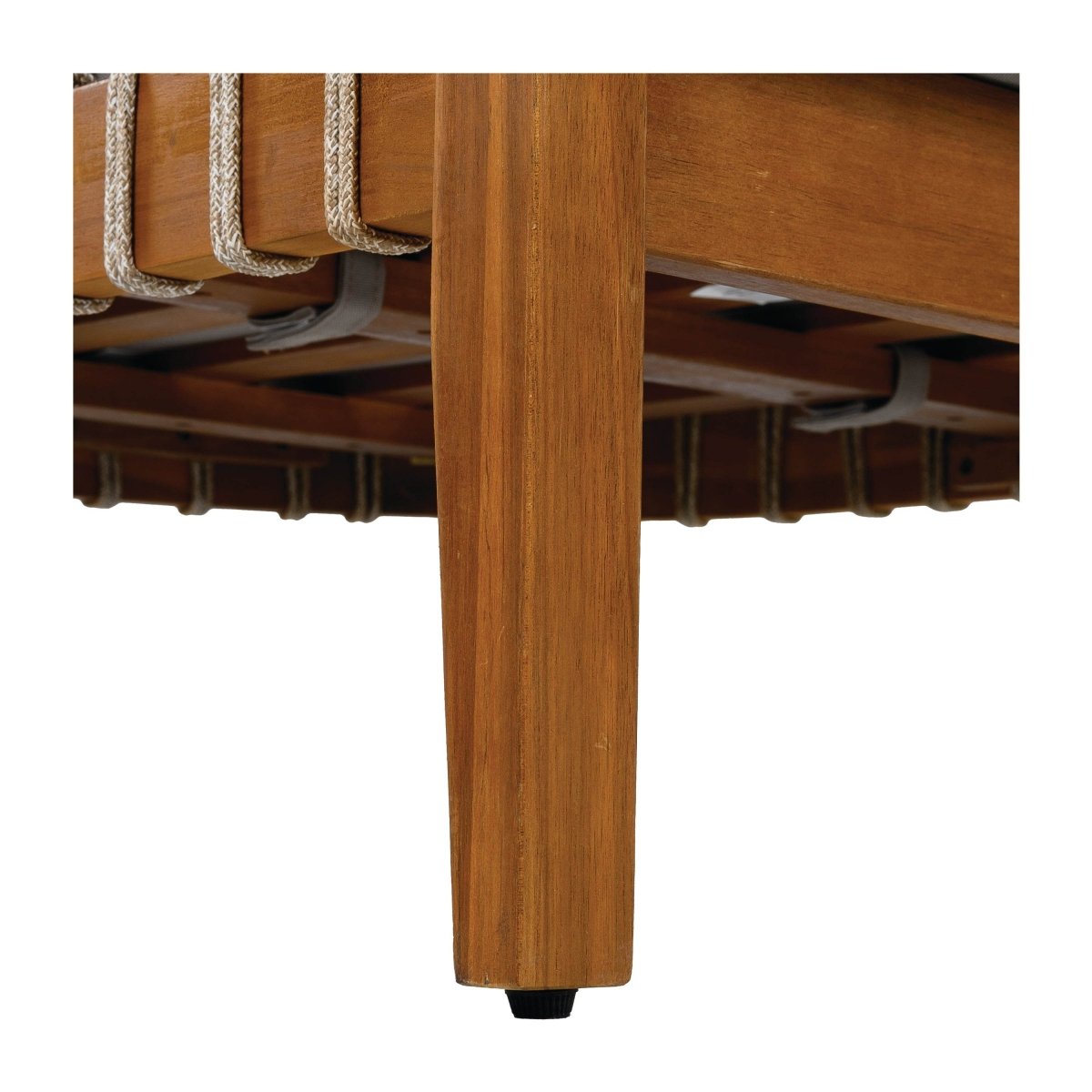 Acacia Wood Outdoor Club Chair With Handwoven Rope Accents - Sleep Galleria