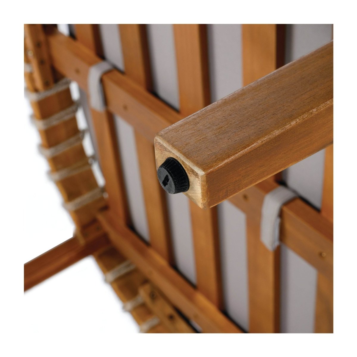 Acacia Wood Outdoor Club Chair With Handwoven Rope Accents - Sleep Galleria