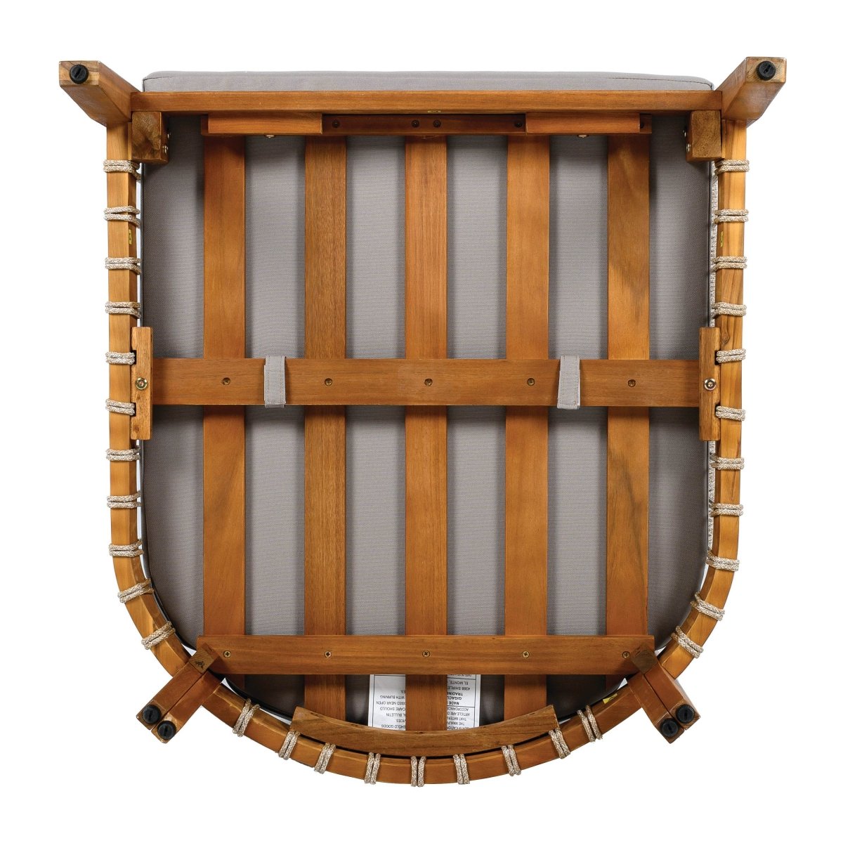 Acacia Wood Outdoor Club Chair With Handwoven Rope Accents - Sleep Galleria