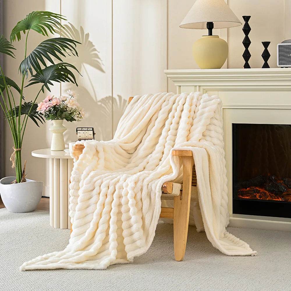 All-Season Soft Polyester Knit Flannel Blanket - Sleep Galleria