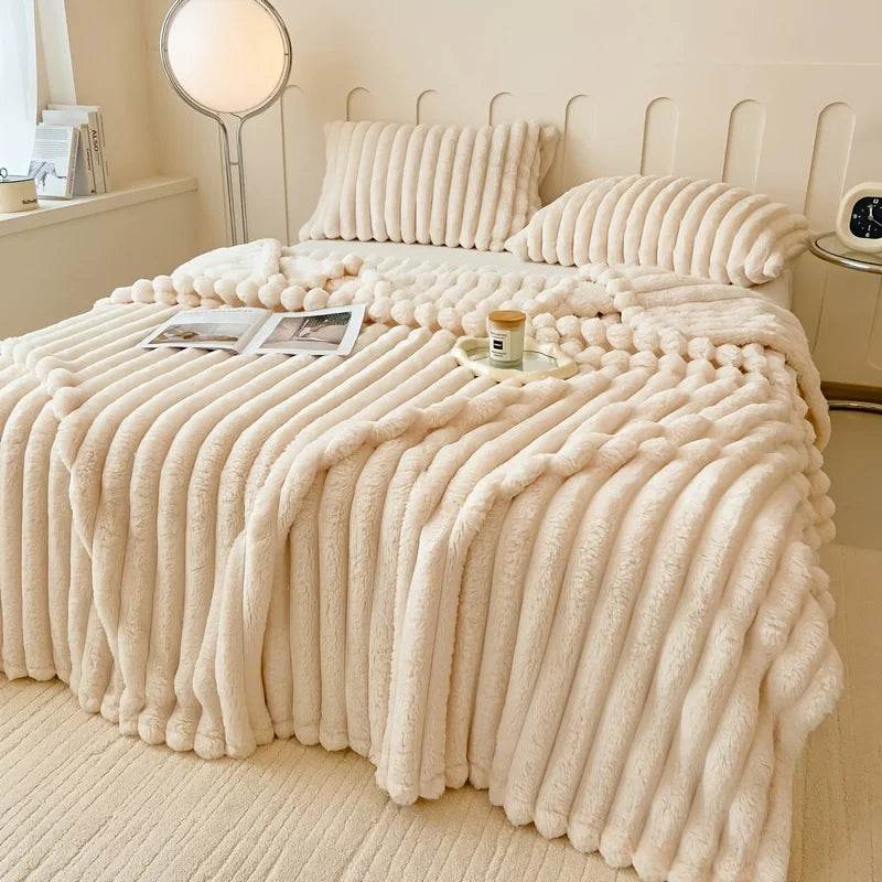 All-Season Soft Polyester Knit Flannel Blanket - Sleep Galleria
