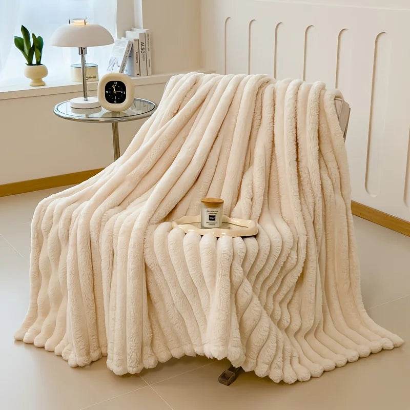 All-Season Soft Polyester Knit Flannel Blanket - Sleep Galleria