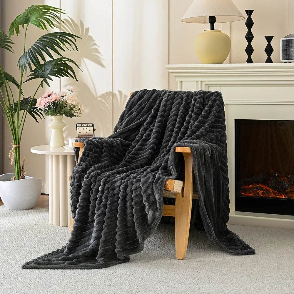 All-Season Soft Polyester Knit Flannel Blanket - Sleep Galleria
