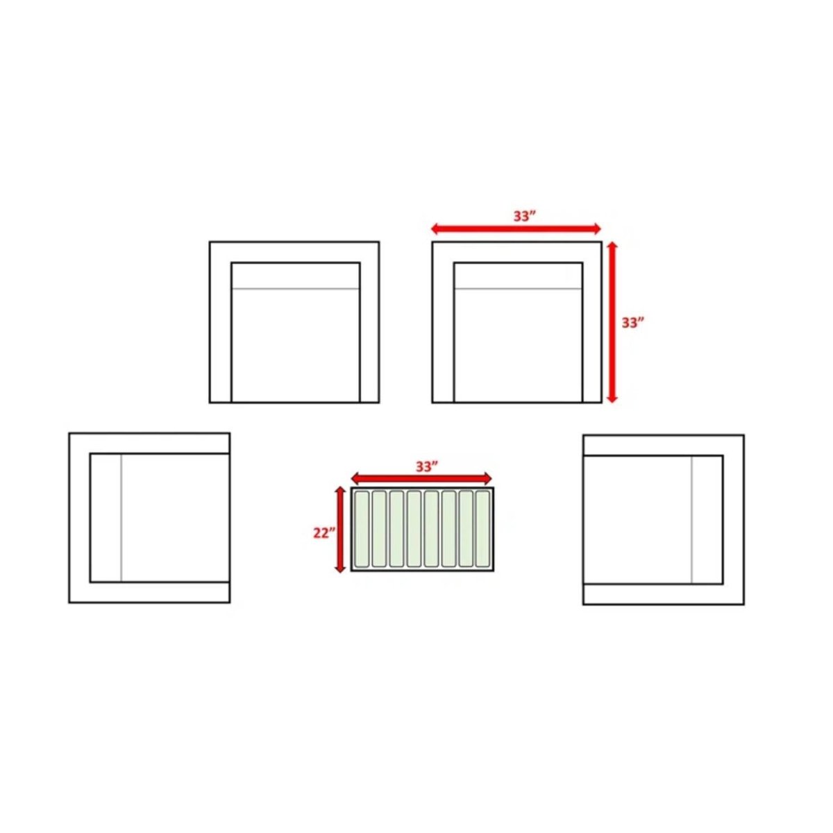 All Weather Wicker 5 - Piece Outdoor Sectional Seating Group - Serenova - Omega Lifestyles