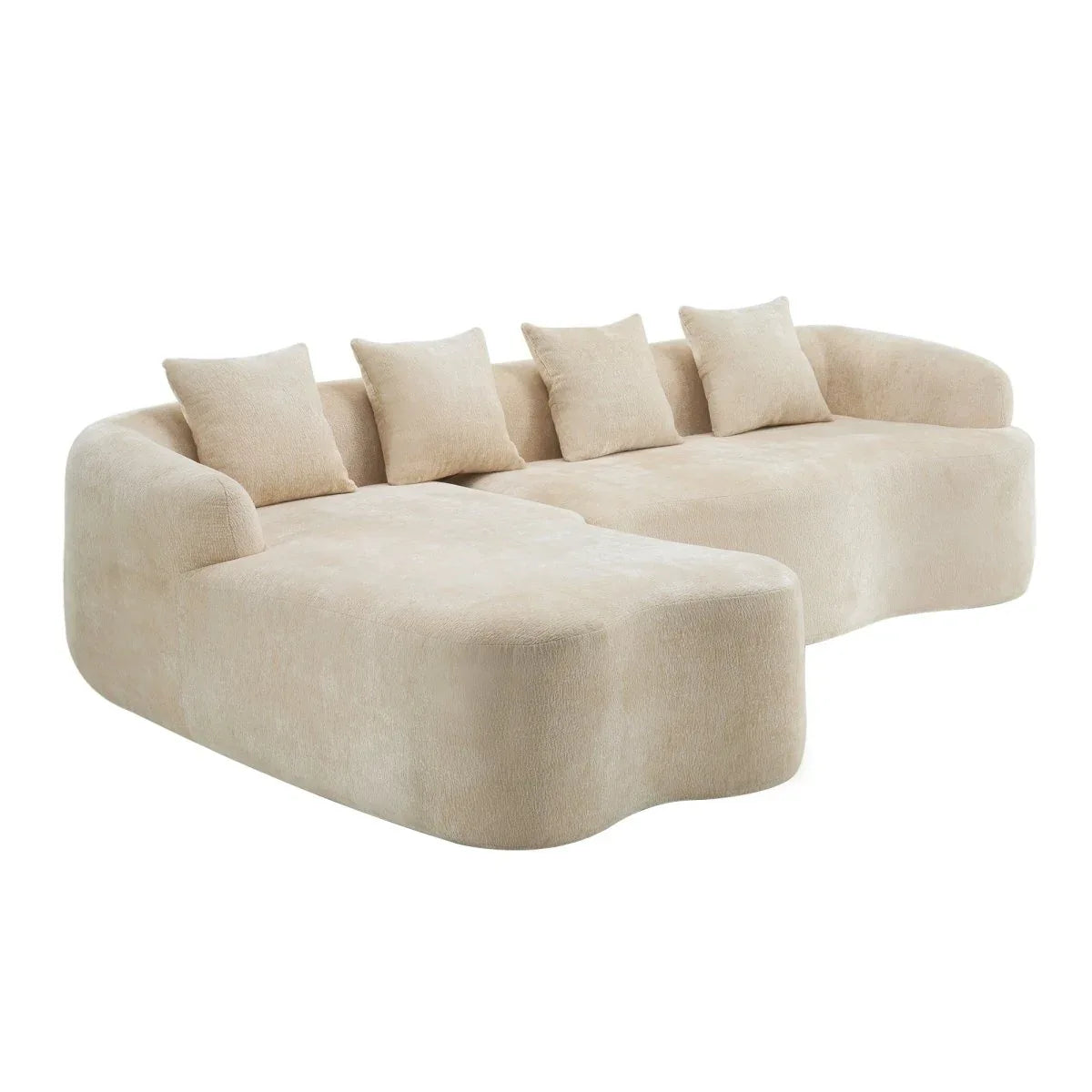 Beige Modular L-Shape Sectional Sofa With Chaise - Omega Lifestyles