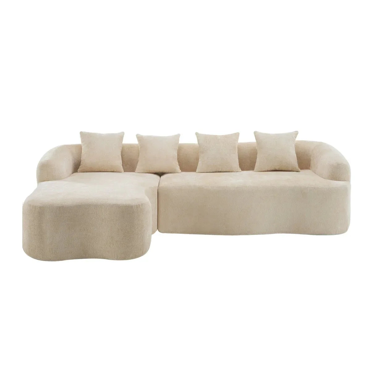 Beige Modular L-Shape Sectional Sofa With Chaise - Omega Lifestyles