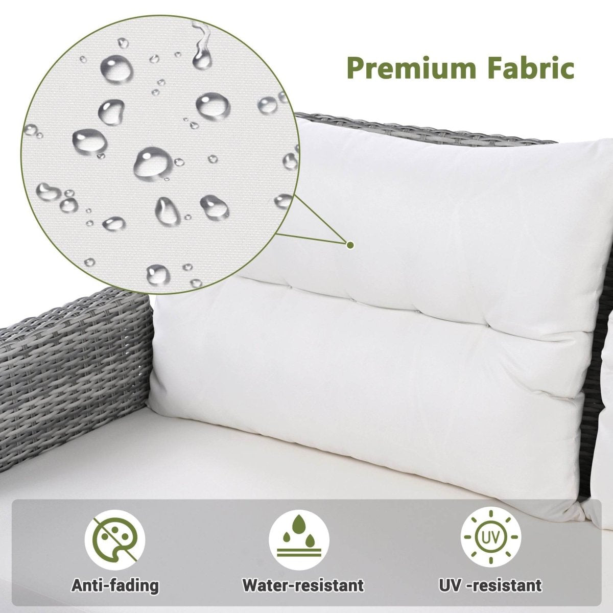 Beige Outdoor Patio Rattan Sectional Furniture Set - Serenova - Omega Lifestyles