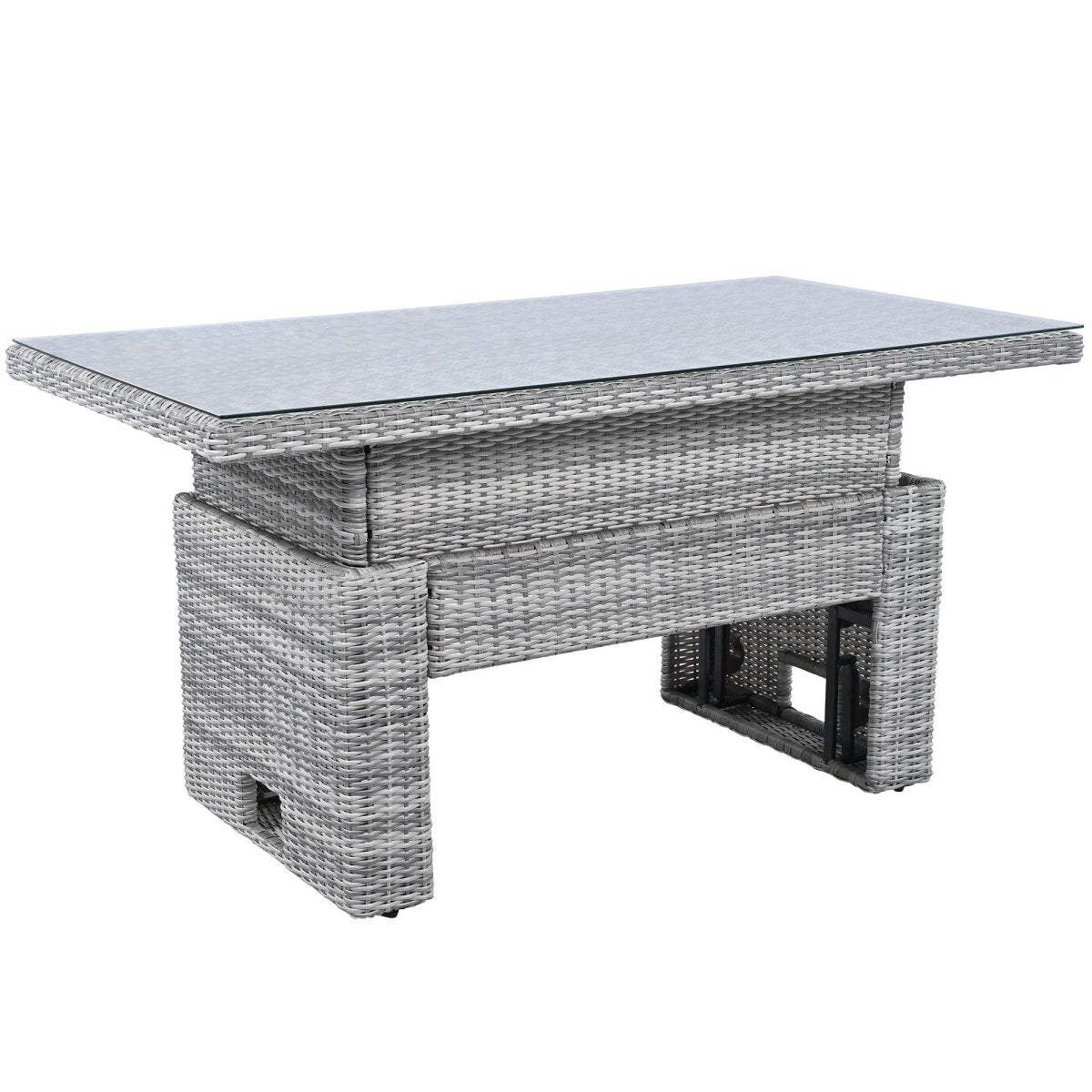 Beige Outdoor Patio Rattan Sectional Furniture Set - Serenova - Omega Lifestyles