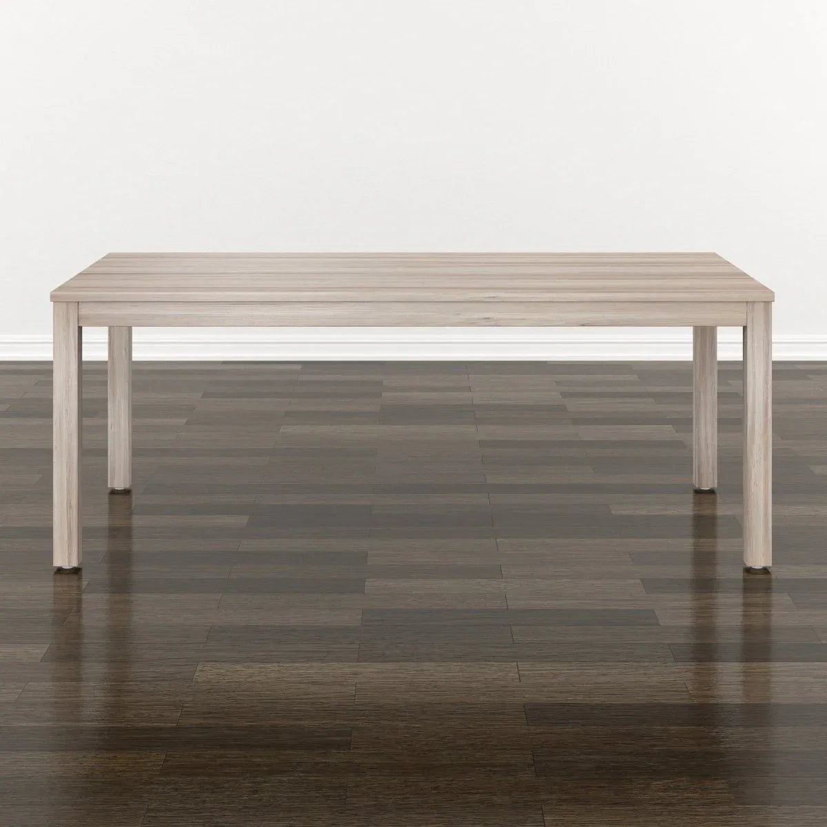 Beige Rectangular Wood Coffee Table With Straight Legs - Omega Lifestyles