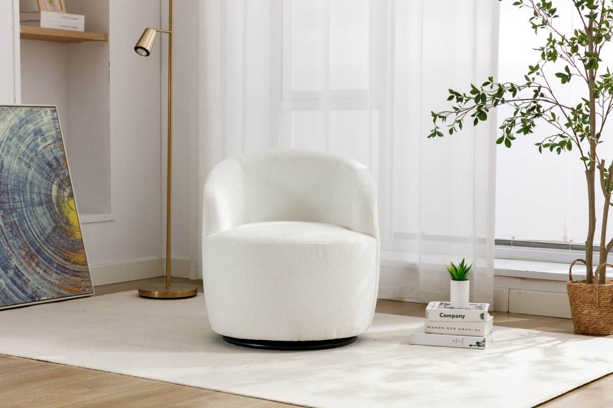Chenille Fabric Upholstered Swivel Accent Armchair - Sleep Galleria