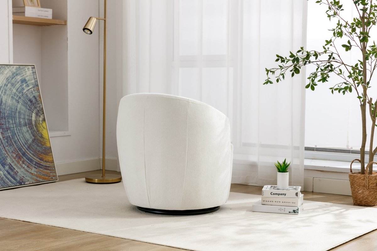 Chenille Fabric Upholstered Swivel Accent Armchair - Sleep Galleria