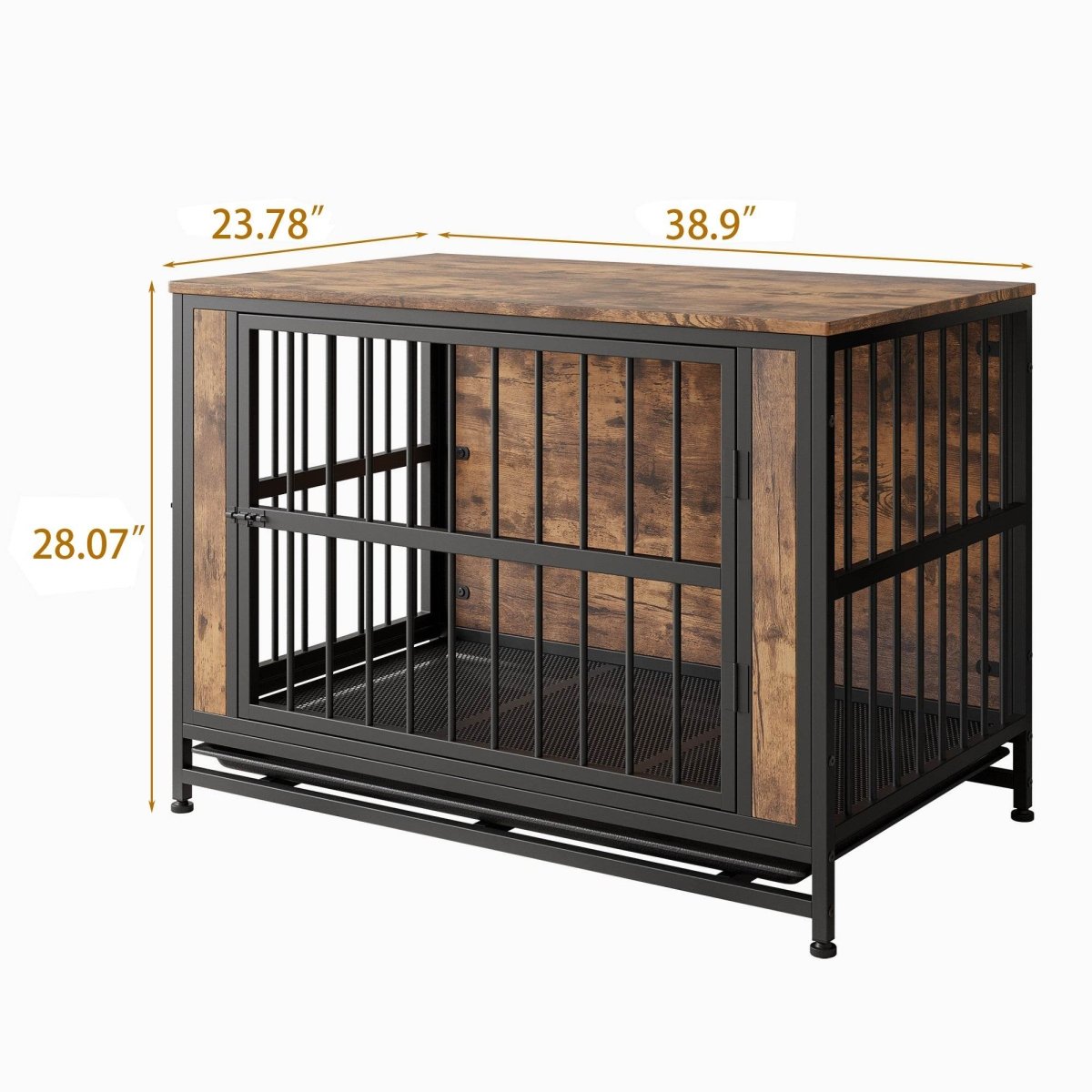Chew-Resistant MDF Metal Dog Crate Furniture - Sleep Galleria