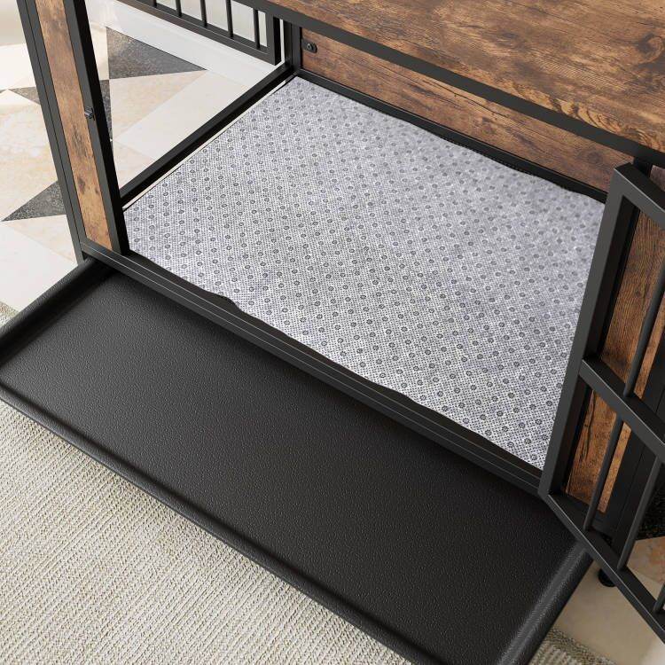 Chew-Resistant MDF Metal Dog Crate Furniture - Sleep Galleria