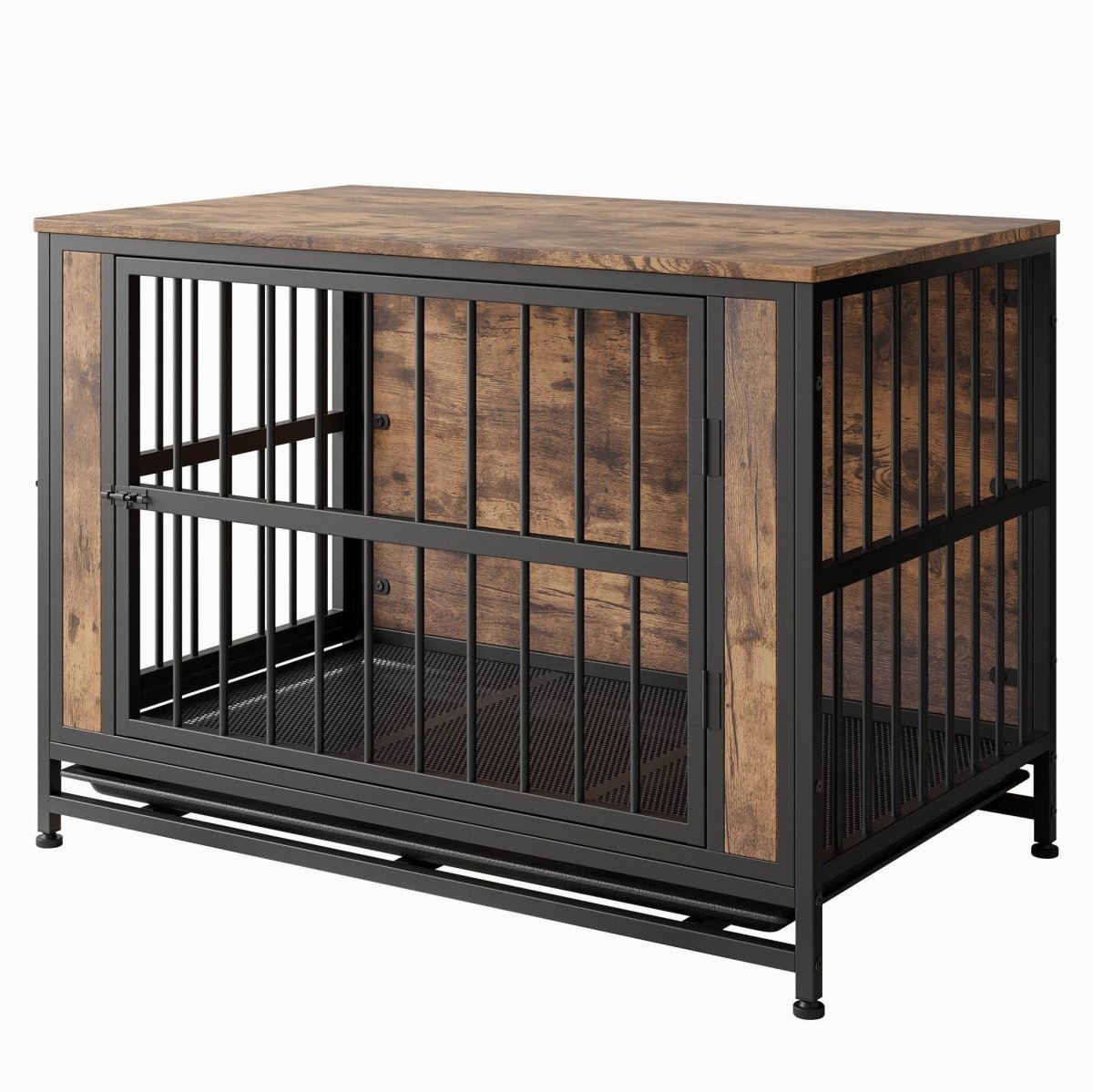 Chew-Resistant MDF Metal Dog Crate Furniture - Sleep Galleria
