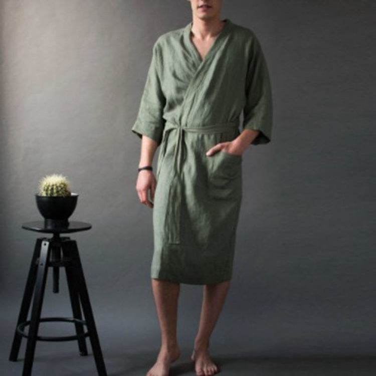 Comfortable Hemp Linen Pajama Shirt Sleepwear - Sleep Galleria