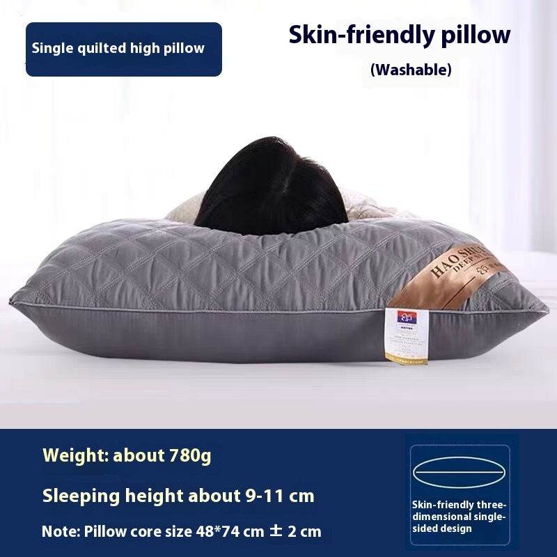 Comfortable Polyester Fiber Quilted Pillow Single Piece - Sleep Galleria