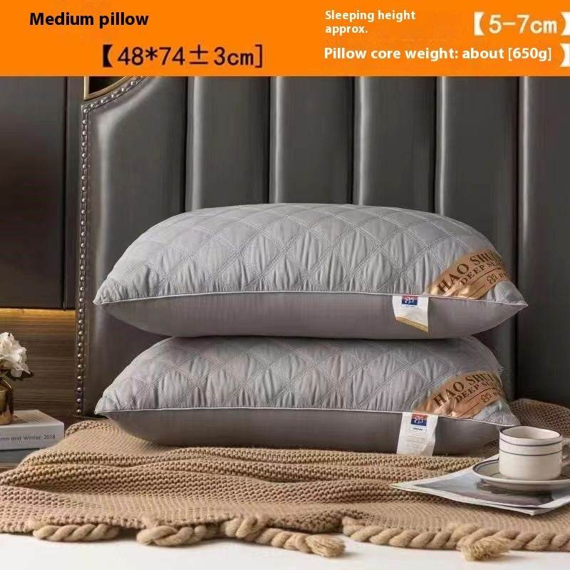 Comfortable Polyester Fiber Quilted Pillow Single Piece - Sleep Galleria