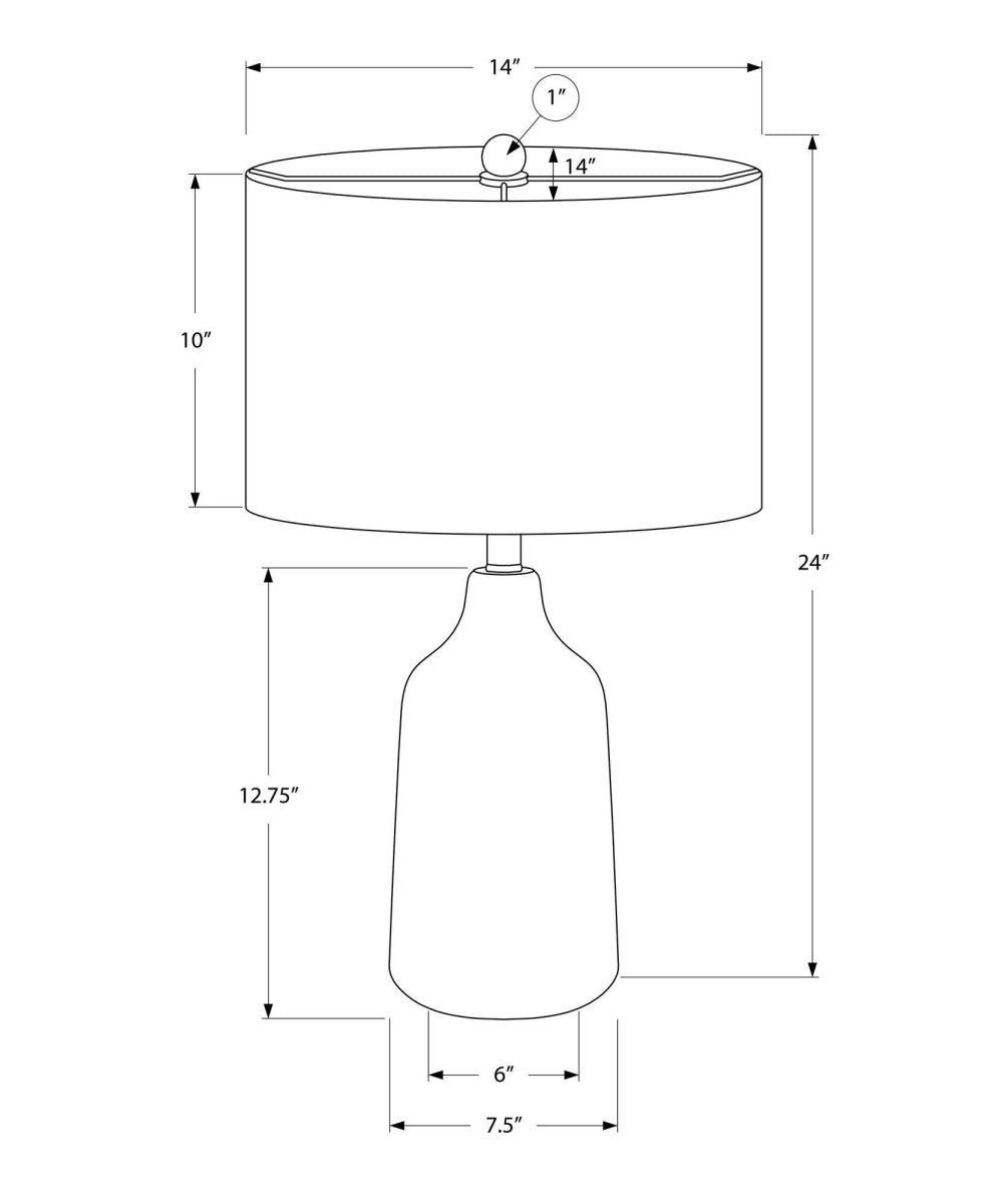 Concrete Grey Table Lamp With Beige Linen Shade - Sleep Galleria