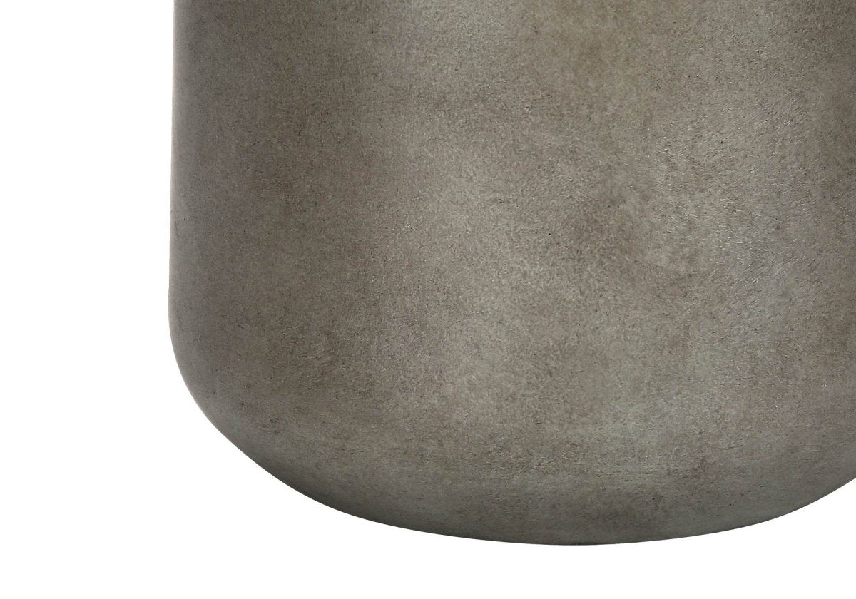Concrete Grey Table Lamp With Beige Linen Shade - Sleep Galleria