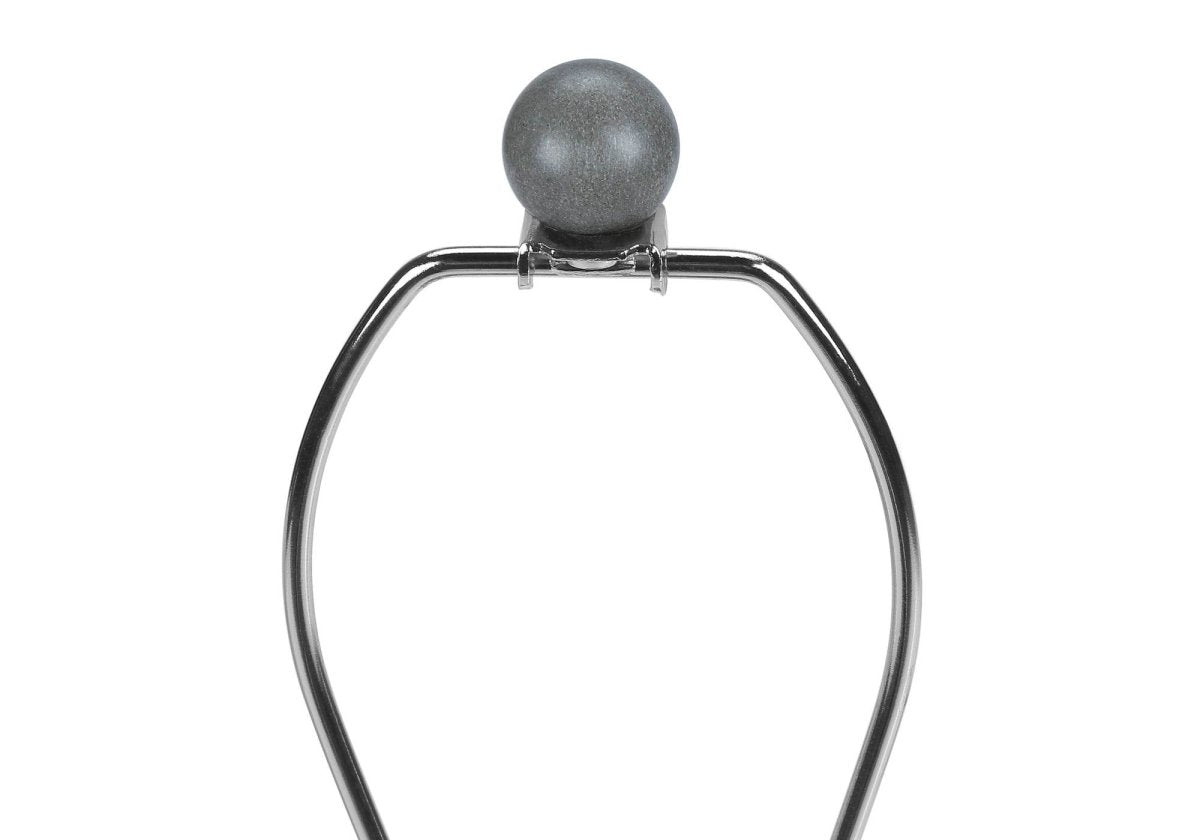 Concrete Grey Table Lamp With Beige Linen Shade - Sleep Galleria