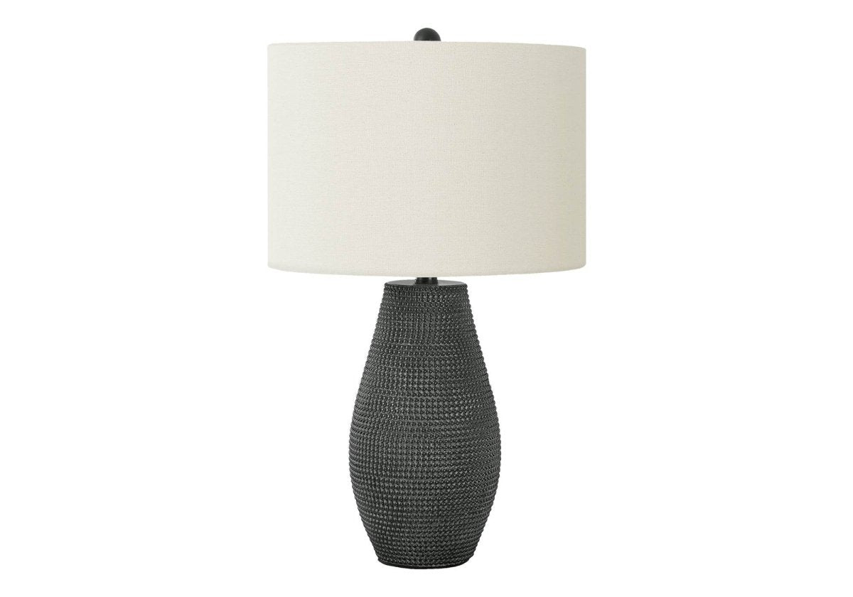 Contemporary 24-Inch Black Resin Table Lamp - Sleep Galleria