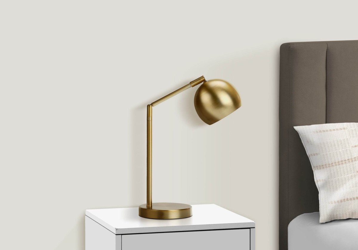 Contemporary Adjustable Gold Metal Table Lamp - Sleep Galleria