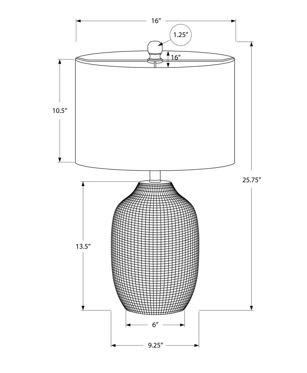 Contemporary Black Ceramic Ginger Jar Table Lamp - Sleep Galleria