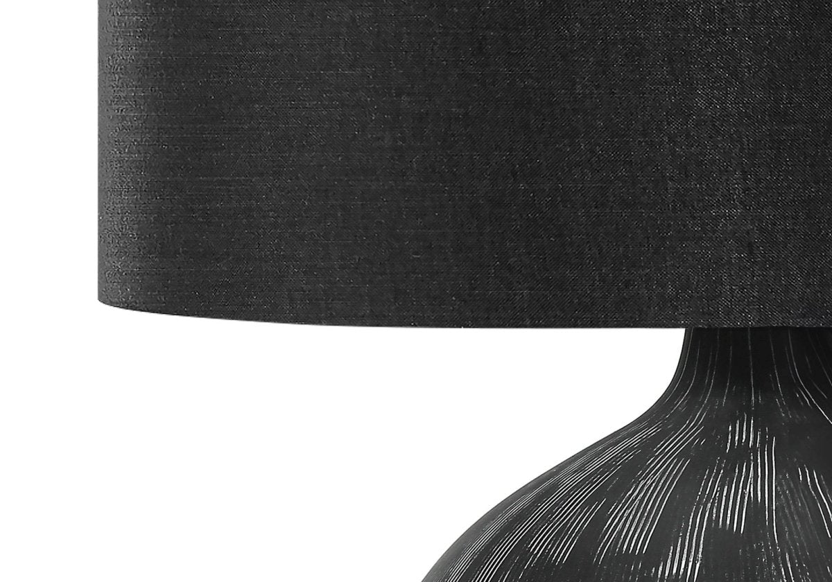 Contemporary Black Ceramic Table Lamp With Shade - Sleep Galleria