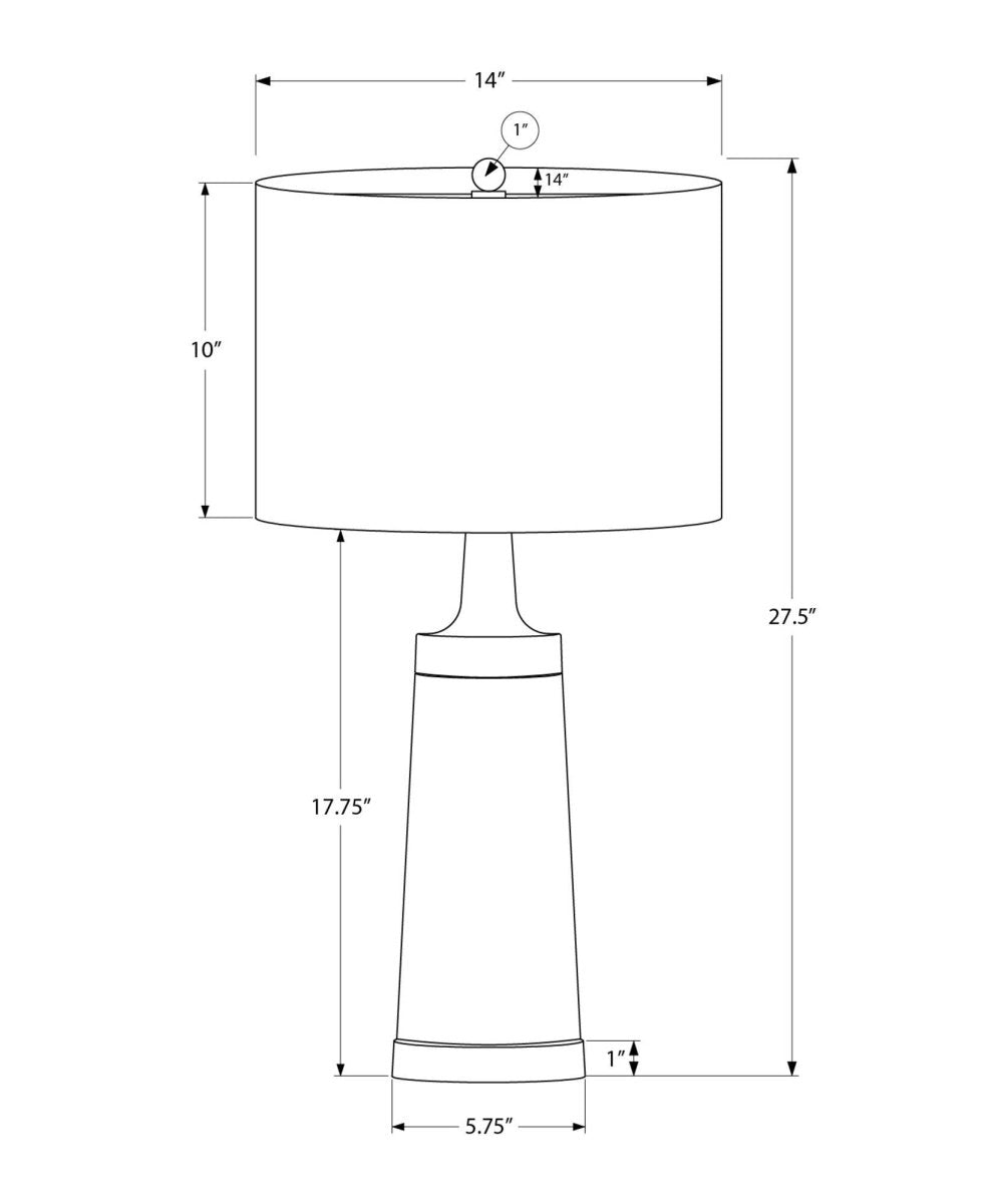 Contemporary Black Metal Table Lamp With Linen Shade - Sleep Galleria