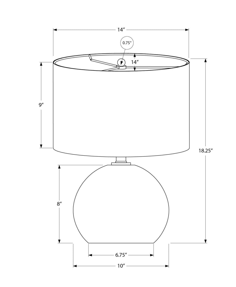 Contemporary Cream Ceramic Globe Table Lamp 18-Inch - Sleep Galleria