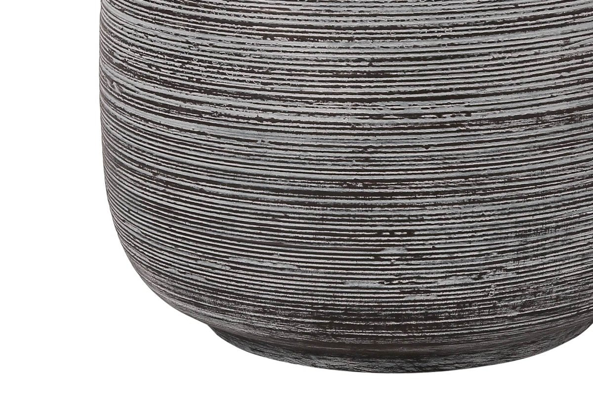 Contemporary Grey Ceramic Table Lamp With Ivory Shade - Sleep Galleria