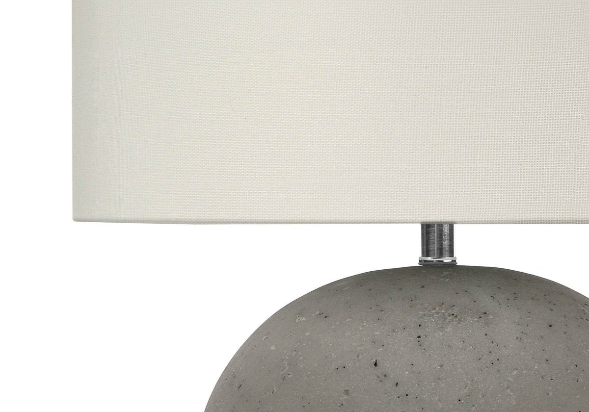 Contemporary Grey Concrete Base Table Lamp - Sleep Galleria