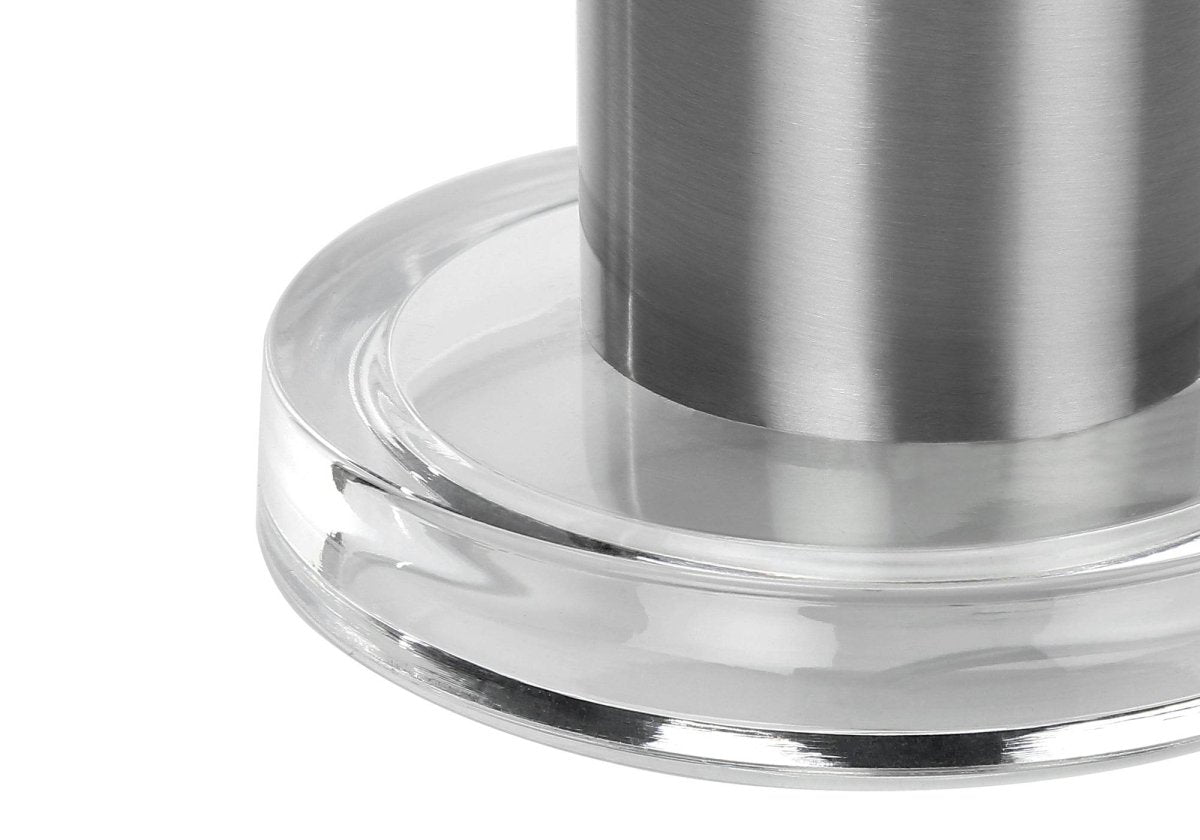 Contemporary Nickel Metal Acrylic Base Table Lamp - Sleep Galleria