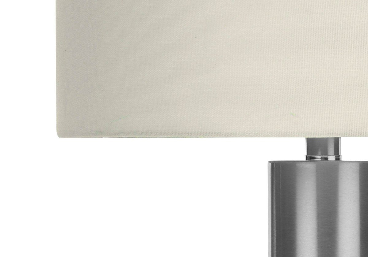 Contemporary Nickel Metal Acrylic Base Table Lamp - Sleep Galleria