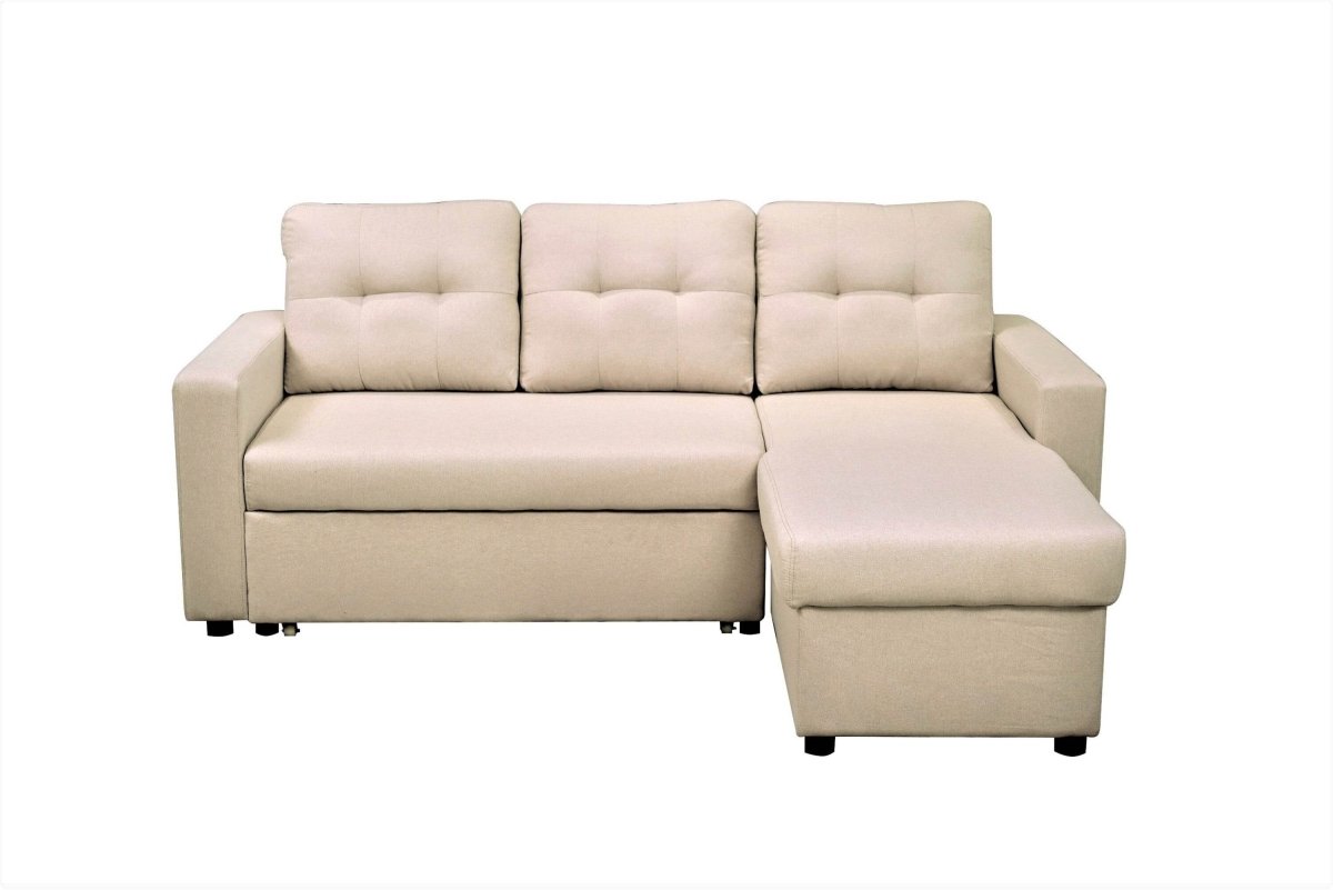 Convertible L - Shaped Medium - Firm Polyester Sleeper Sofa Bed - Serenova - Omega Lifestyles