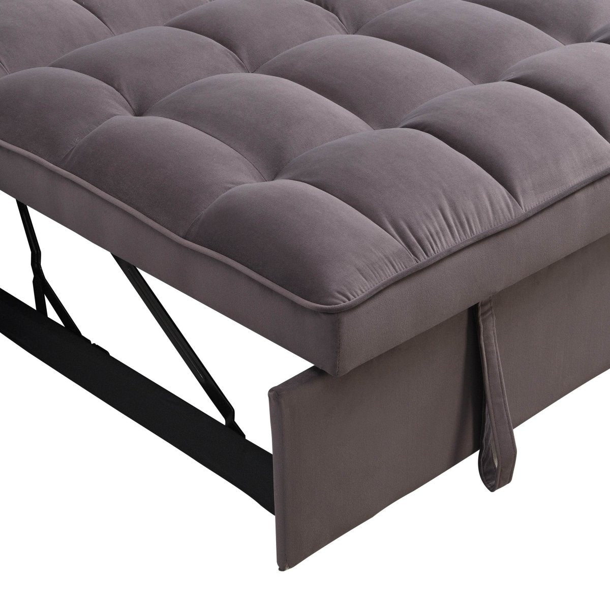 Convertible Velvet Sofa Bed With USB Ports And Trundle - Sleep Galleria