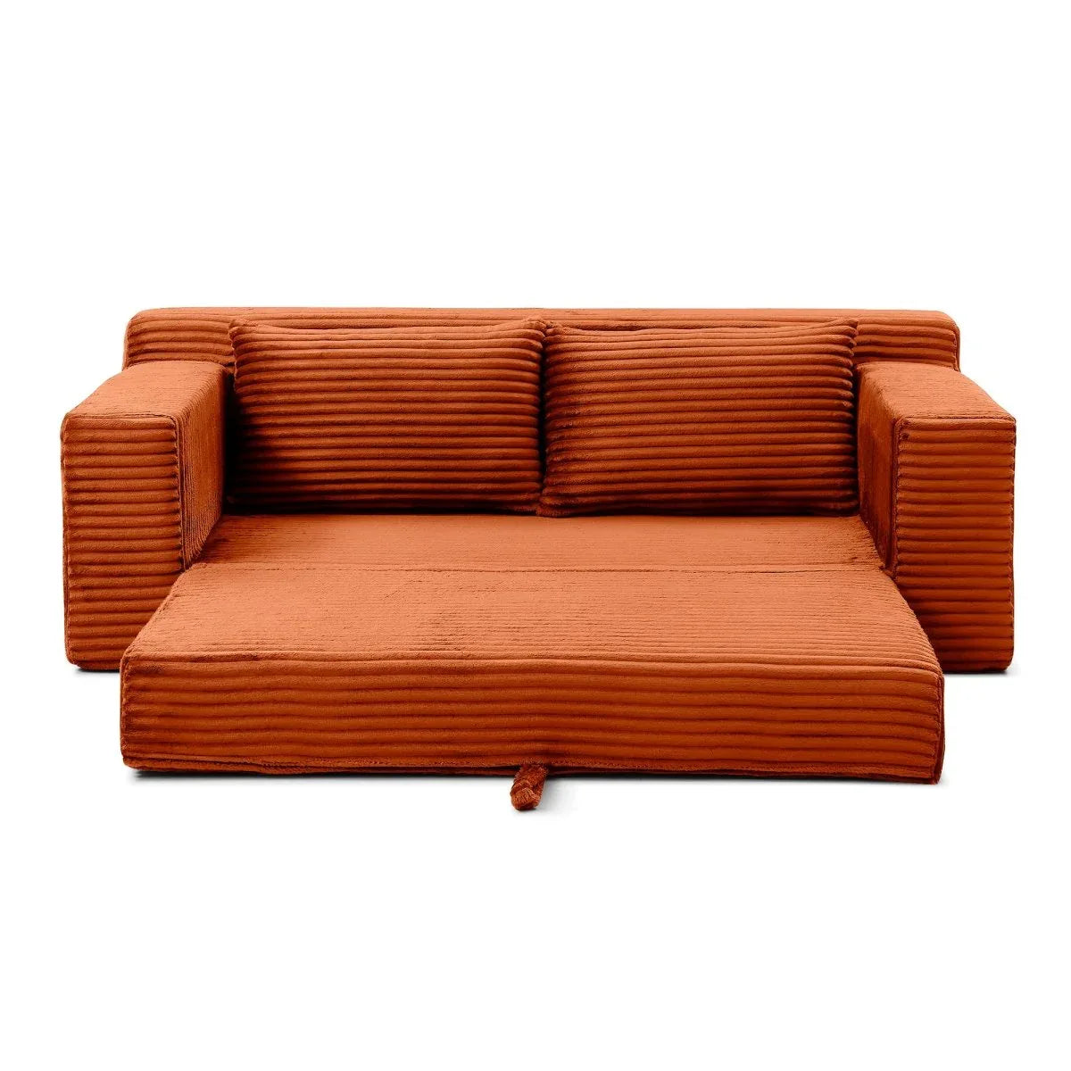 Corduroy Convertible Pull-Out Memory Foam Loveseat Sofa - Omega Lifestyles