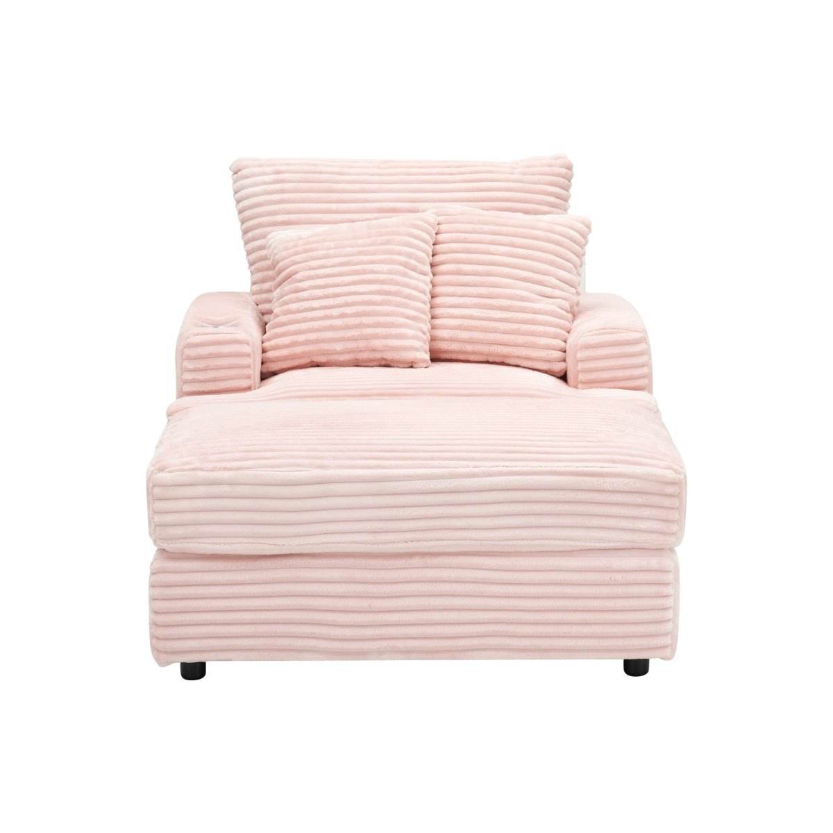 Corduroy Spring Upholstered Armchair And Ottoman Set - Sleep Galleria