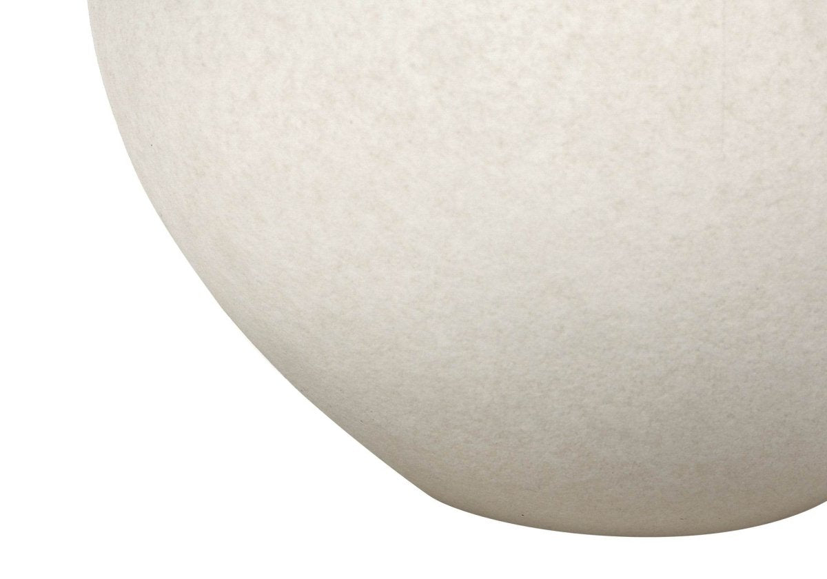 Cream Ceramic Globe Table Lamp With Linen Shade - Sleep Galleria