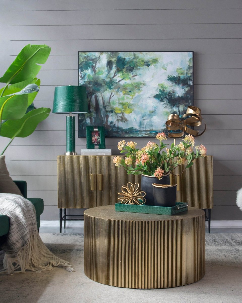 Crocodile Textured Faux Leather Table Lamp - Sleep Galleria