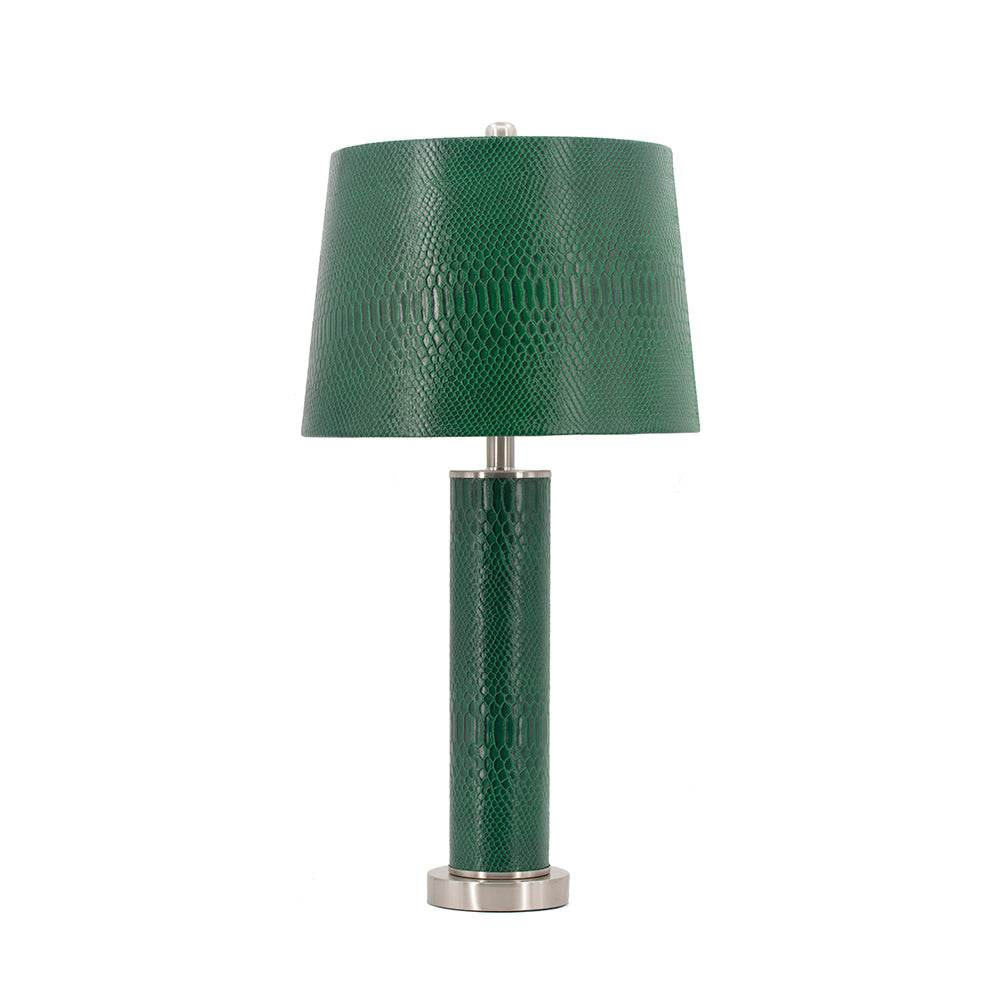 Crocodile Textured Faux Leather Table Lamp - Sleep Galleria