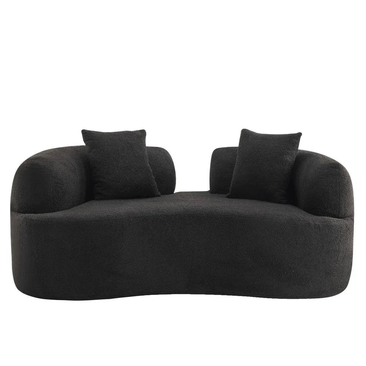 Curved Medium-Firm Foam Spring Loveseat Sofa - Omega Lifestyles