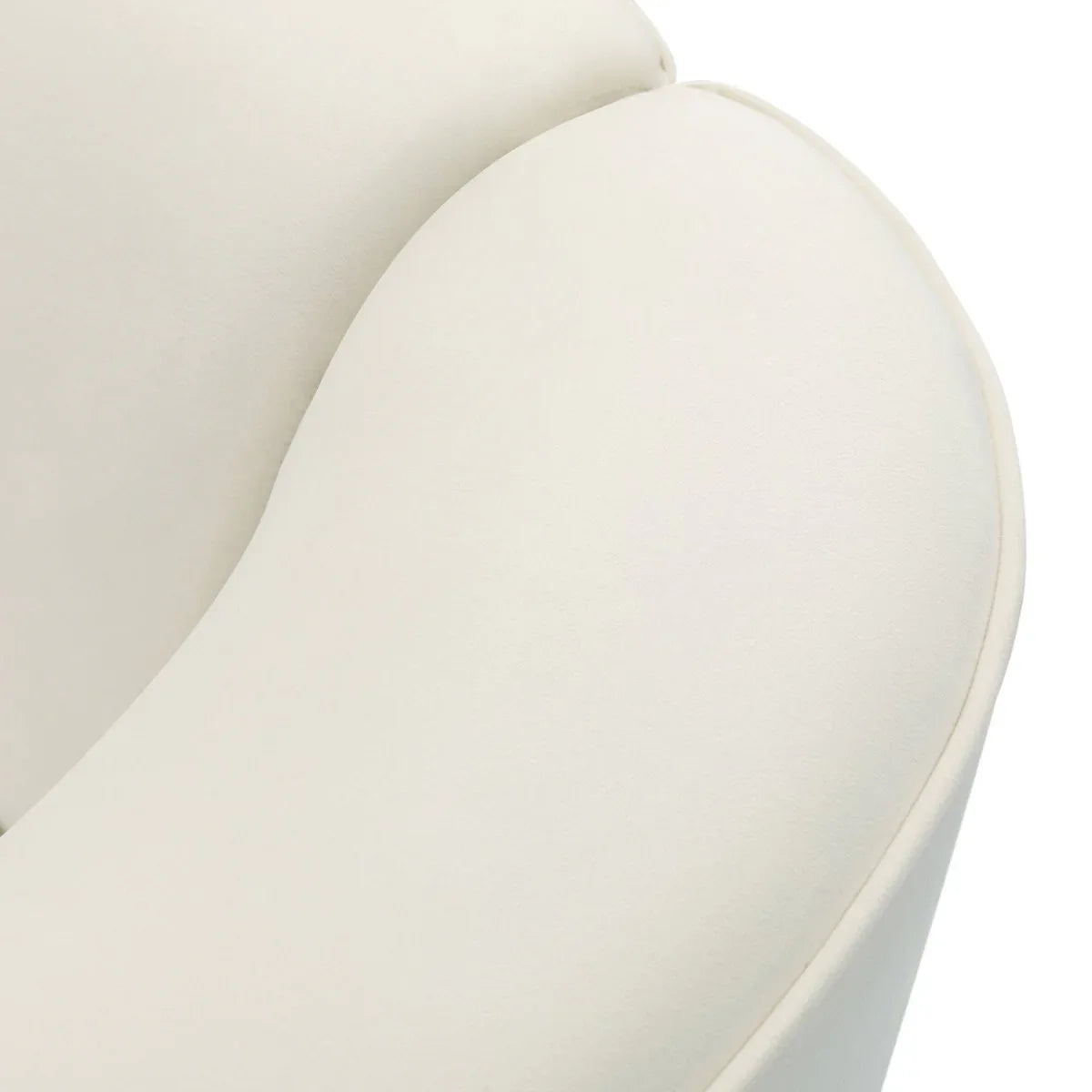 Curved Velvet 3-Seat Contemporary Sofa - Omega Lifestyles